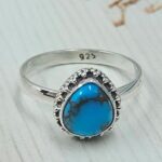 Egyptian Turquoise Size US 8 925 Sterling Silver Ring (RS25-73)