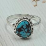 Egyptian Turquoise Size US 9 925 Sterling Silver Ring (RS25-76)