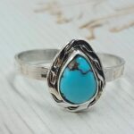 Egyptian Turquoise Size US 9 925 Sterling Silver Ring (RS25-89)