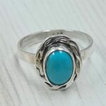 Egyptian Turquoise Size US 6 925 Sterling Silver Ring (RS25-91)