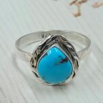 Egyptian Turquoise Size US 8 925 Sterling Silver Ring (RS25-94)
