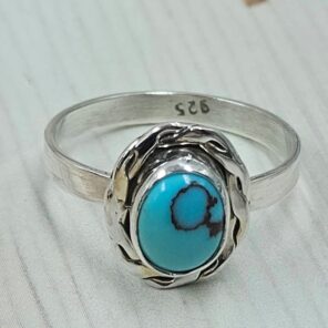 Egyptian Turquoise Size US 7 925 Sterling Silver Ring (RS25-104)