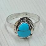 Egyptian Turquoise Size US 7 925 Sterling Silver Ring (RS25-103)