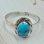 Egyptian Turquoise Size US 9 925 Sterling Silver Ring (RS25-88)