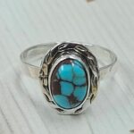 Egyptian Turquoise Size US 7 925 Sterling Silver Ring (RS25-102)
