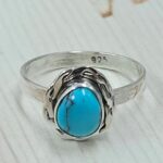 Egyptian Turquoise Size US 8 925 Sterling Silver Ring (RS25-99)