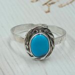Egyptian Turquoise Size US 9 925 Sterling Silver Ring (RS25-93)