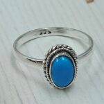 Egyptian Turquoise Size US 6 925 Sterling Silver Ring (RS25-162)