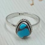 Egyptian Turquoise Size US 8 925 Sterling Silver Ring (RS25-172)