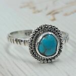 Egyptian Turquoise Size US 8 925 Sterling Silver Ring (RS25-151)