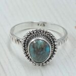 Egyptian Turquoise Size US 7 925 Sterling Silver Ring (RS25-157)