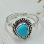 Egyptian Turquoise Size US 7 925 Sterling Silver Ring (RS25-158)