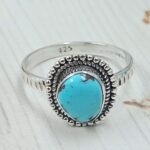 Egyptian Turquoise Size US 8 925 Sterling Silver Ring (RS25-149)