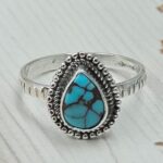 Egyptian Turquoise Size US 8 925 Sterling Silver Ring (RS25-153)