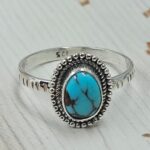 Egyptian Turquoise Size US 10 925 Sterling Silver Ring (RS25-138)