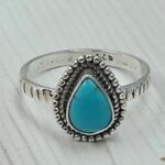 Egyptian Turquoise Size US 8 925 Sterling Silver Ring (RS25-147)