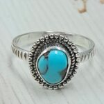 Egyptian Turquoise Size US 7 925 Sterling Silver Ring (RS25-159)