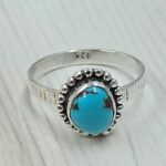Egyptian Turquoise Size US 7 925 Sterling Silver Ring (RS25-116)