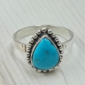 Egyptian Turquoise Size US 6 925 Sterling Silver Ring (RS25-109)