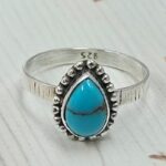 Egyptian Turquoise Size US 8 925 Sterling Silver Ring (RS25-119)
