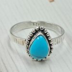 Egyptian Turquoise Size US 8 925 Sterling Silver Ring (RS25-120)