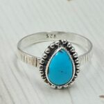 Egyptian Turquoise Size US 8 925 Sterling Silver Ring (RS25-123)