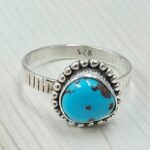 Egyptian Turquoise Size US 7 925 Sterling Silver Ring (RS25-115)