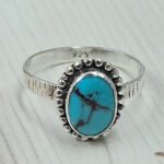 Egyptian Turquoise Size US 8 925 Sterling Silver Ring (RS25-122)