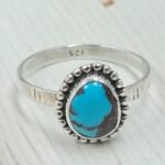 Egyptian Turquoise Size US 10 925 Sterling Silver Ring (RS25-136)