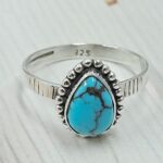 Egyptian Turquoise Size US 9 925 Sterling Silver Ring (RS25-128)