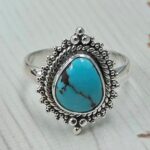 Egyptian Turquoise Size US 7 925 Sterling Silver Ring (RS25-12)