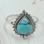 Egyptian Turquoise Size US 10 925 Sterling Silver Ring (RS25-27)