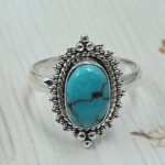 Egyptian Turquoise Size US 8 925 Sterling Silver Ring (RS25-21)