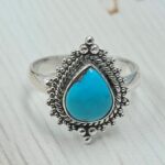 Egyptian Turquoise Size US 7 925 Sterling Silver Ring (RS25-15)