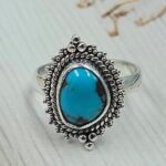 Egyptian Turquoise Size US 7 925 Sterling Silver Ring (RS25-13)