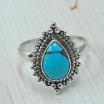 Egyptian Turquoise Size US 7 925 Sterling Silver Ring (RS25-9)