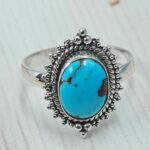 Egyptian Turquoise Size US 9 925 Sterling Silver Ring (RS25-25)