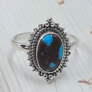 Egyptian Turquoise Size US 10 925 Sterling Silver Ring (RS25-30)