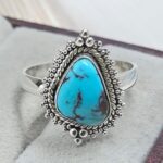 Egyptian Turquoise Size US 9 925 Sterling Silver Ring (RS25-24)