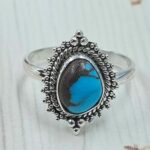 Egyptian Turquoise Size US 9 925 Sterling Silver Ring (RS25-26)
