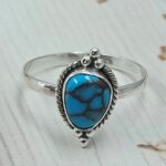 Egyptian Turquoise Size US 10 925 Sterling Silver Ring (RS25-187)