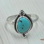 Egyptian Turquoise Size US 7 925 Sterling Silver Ring (RS25-208)