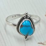 Egyptian Turquoise Size US 9 925 Sterling Silver Ring (RS25-193)
