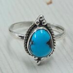 Egyptian Turquoise Size US 7 925 Sterling Silver Ring (RS25-204)