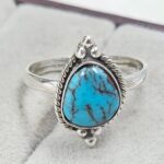 Egyptian Turquoise Size US 7 925 Sterling Silver Ring (RS25-207)