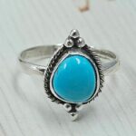 Egyptian Turquoise Size US 7 925 Sterling Silver Ring (RS25-205)