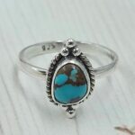 Egyptian Turquoise Size US 7 925 Sterling Silver Ring (RS25-206)
