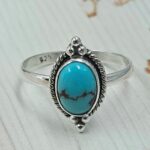 Egyptian Turquoise Size US 9 925 Sterling Silver Ring (RS25-194)