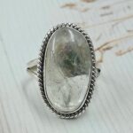 Garden Quartz Size US 8 925 Sterling Silver Ring (REXT68-481)