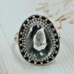 Garden Quartz Size US 8 925 Sterling Silver Ring (REXT68-485)